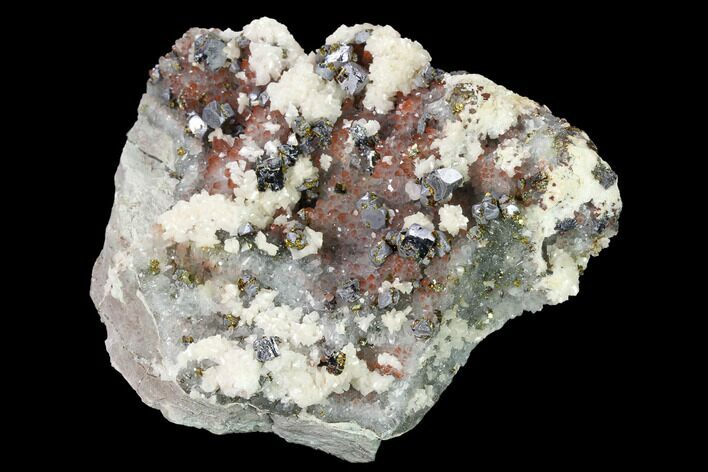 Hematite Quartz, Chalcopyrite, Dolomite & Galena Association #170287